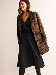 Boden Black Bella Ponte V-Neck Midi Dress - Image 3 of 5