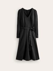 Boden Black Bella Ponte V-Neck Midi Dress - Image 5 of 5
