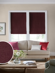Laura Ashley Red Burgundy Swanson Dark Cranberry Made to Measure Roman Blind - Image 1 of 6