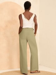 Love & Roses Green Tab Premium Wide Leg Tailored Trousers - Image 3 of 4