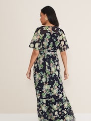 Phase Eight Blue Petite Petite Georgie Tiered Maxi Dress - Image 2 of 6