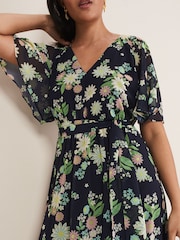 Phase Eight Blue Petite Petite Georgie Tiered Maxi Dress - Image 5 of 6