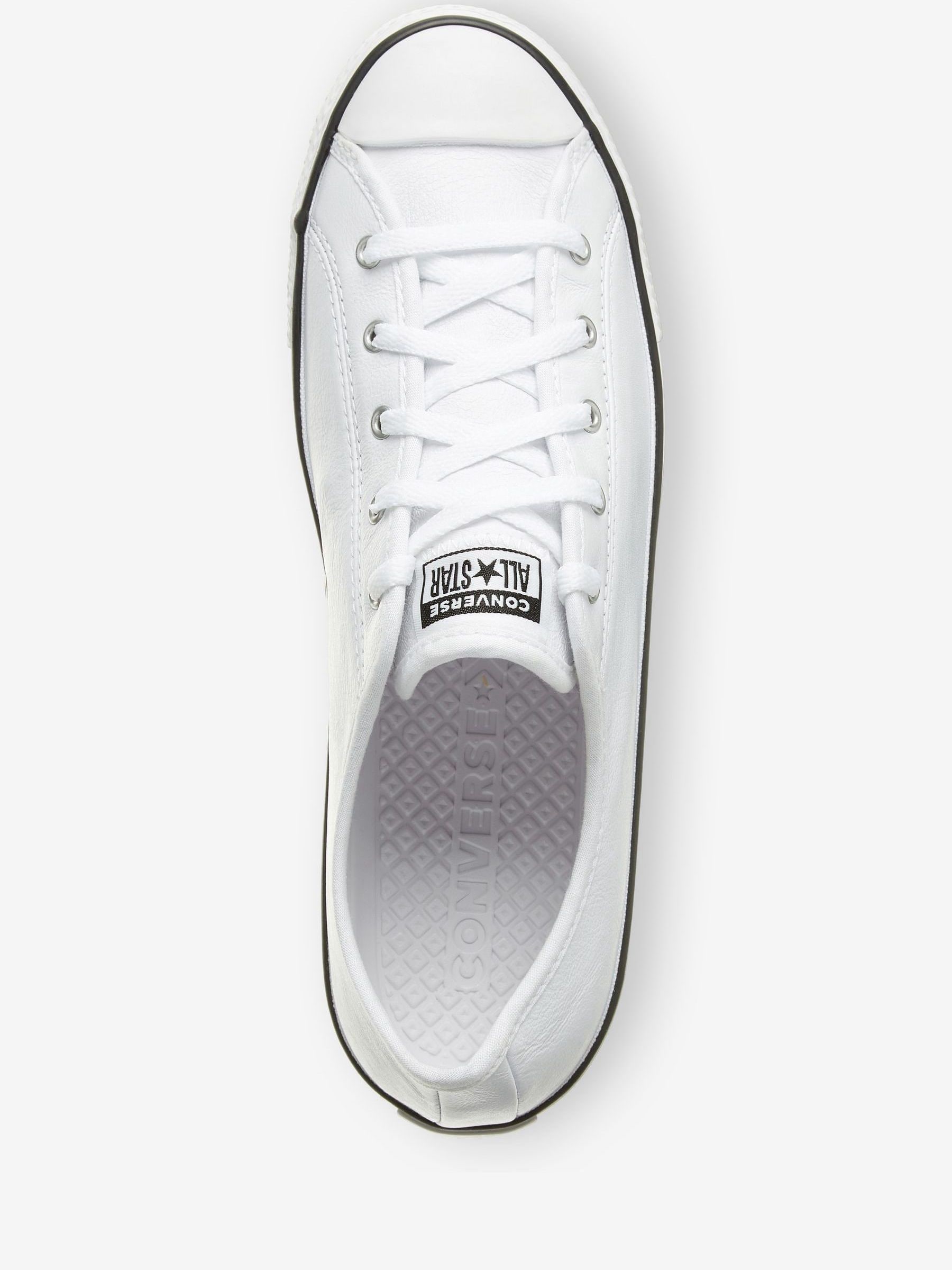 Buy Converse White Dainty Leather Trainers from Next USA