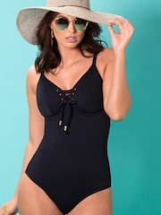 Pour Moi Black Sol Beach Underwired Rope Swimsuit - Image 1 of 3