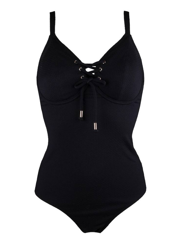 Pour Moi Black Sol Beach Underwired Rope Swimsuit - Image 2 of 3