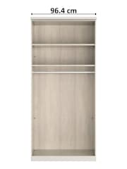 Wiemann White Truro Double Wood and Mirror Semi Fitted Wardrobe - Image 5 of 5
