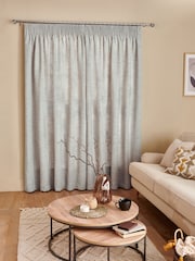 Natural Textured Fleck Pencil Pleat Curtains - Image 3 of 7