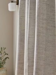 Natural Textured Fleck Pencil Pleat Curtains - Image 5 of 7