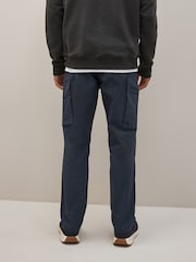 Navy Blue Slim Lightweight Stretch Cargo Utility Trousers - Image 11 of 15