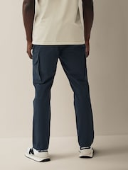 Navy Blue Slim Lightweight Stretch Cargo Utility Trousers - Image 2 of 10