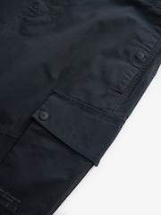 Navy Blue Slim Lightweight Stretch Cargo Utility Trousers - Image 7 of 10