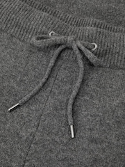 Reiss Mid Grey Melange Bryant 100% Cashmere Relaxed-Fit Joggers - Image 6 of 6