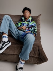 Multi 100% Cotton Graffiti Print Hoodie (3-16yrs) - Image 3 of 8
