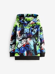 Multi 100% Cotton Graffiti Print Hoodie (3-16yrs) - Image 6 of 8