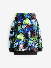 Multi 100% Cotton Graffiti Print Hoodie (3-16yrs) - Image 7 of 8