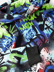 Multi 100% Cotton Graffiti Print Hoodie (3-16yrs) - Image 8 of 8