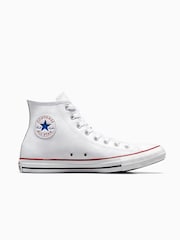 Converse White Leather High Trainers - Image 1 of 13