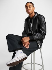 Converse White Leather High Trainers - Image 13 of 13