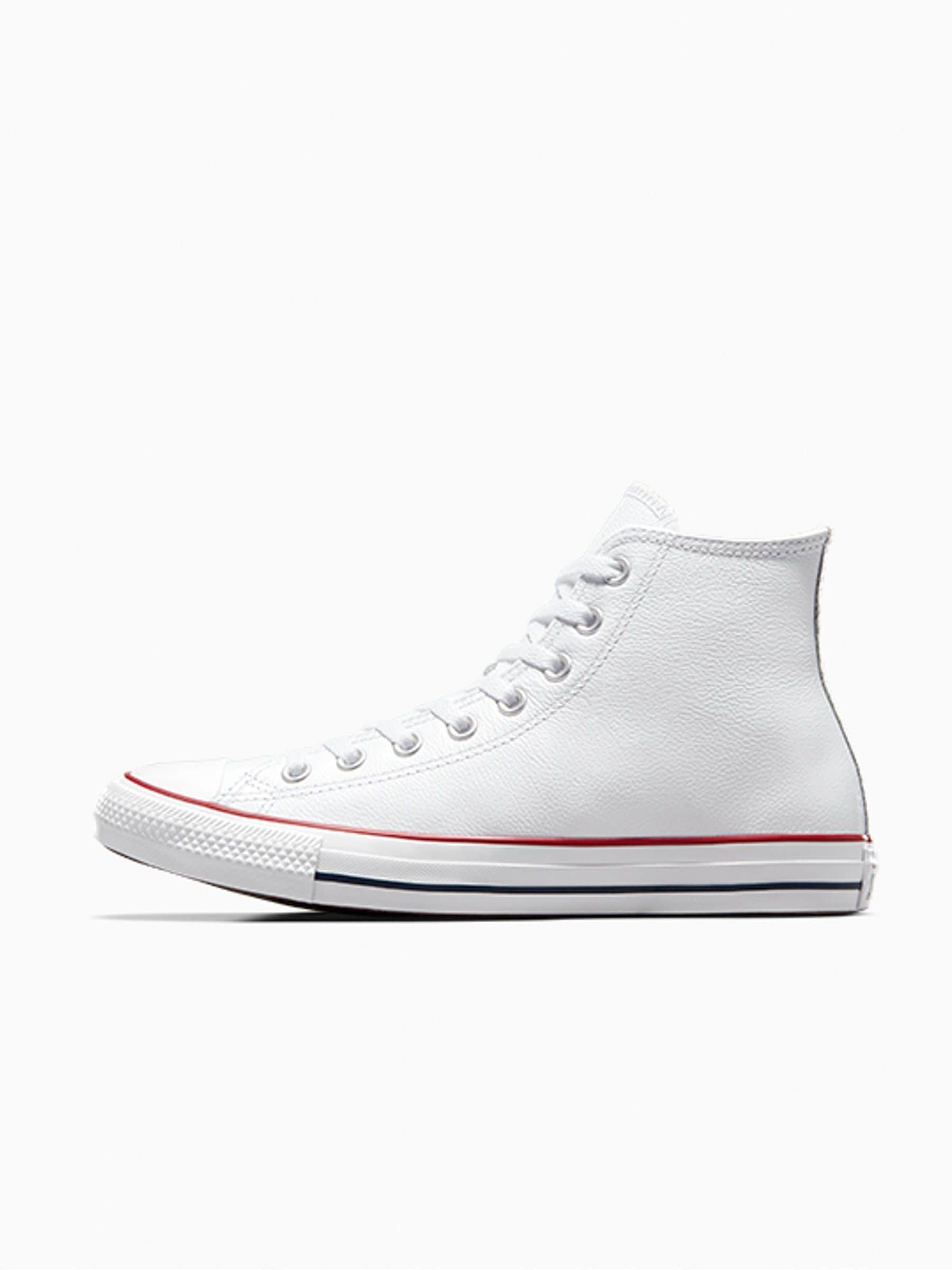 Buy Converse White Leather High Trainers from Next USA