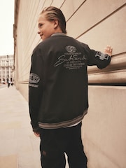 Black Subscribe Varsity Bomber Jacket (3-16yrs) - Image 3 of 10