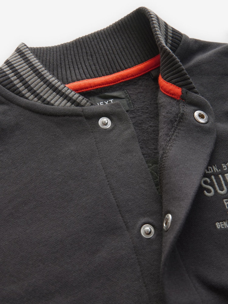 Black Subscribe Varsity Bomber Jacket (3-16yrs) - Image 7 of 10