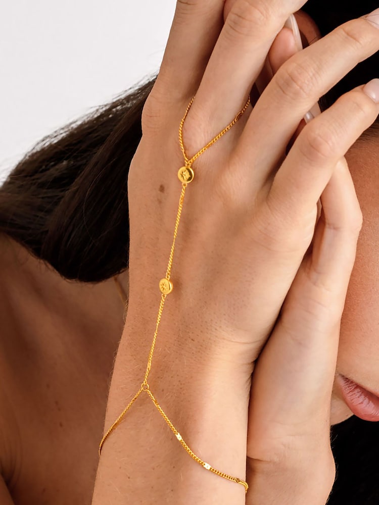 Katie Loxton Gold Tone Aphira Hand Chain - Image 1 of 6 Katie Loxton Gold Tone Aphira Hand Chain - Image 1 of 6