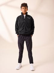 Black Fleece Mix Sporty Zip Through Sweatshirt (3-16yrs) - Image 1 of 8