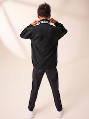 Black Fleece Mix Sporty Zip Through Sweatshirt (3-16yrs) - Image 2 of 8