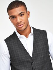 Grey Check Suit: Waistcoat - Image 3 of 7