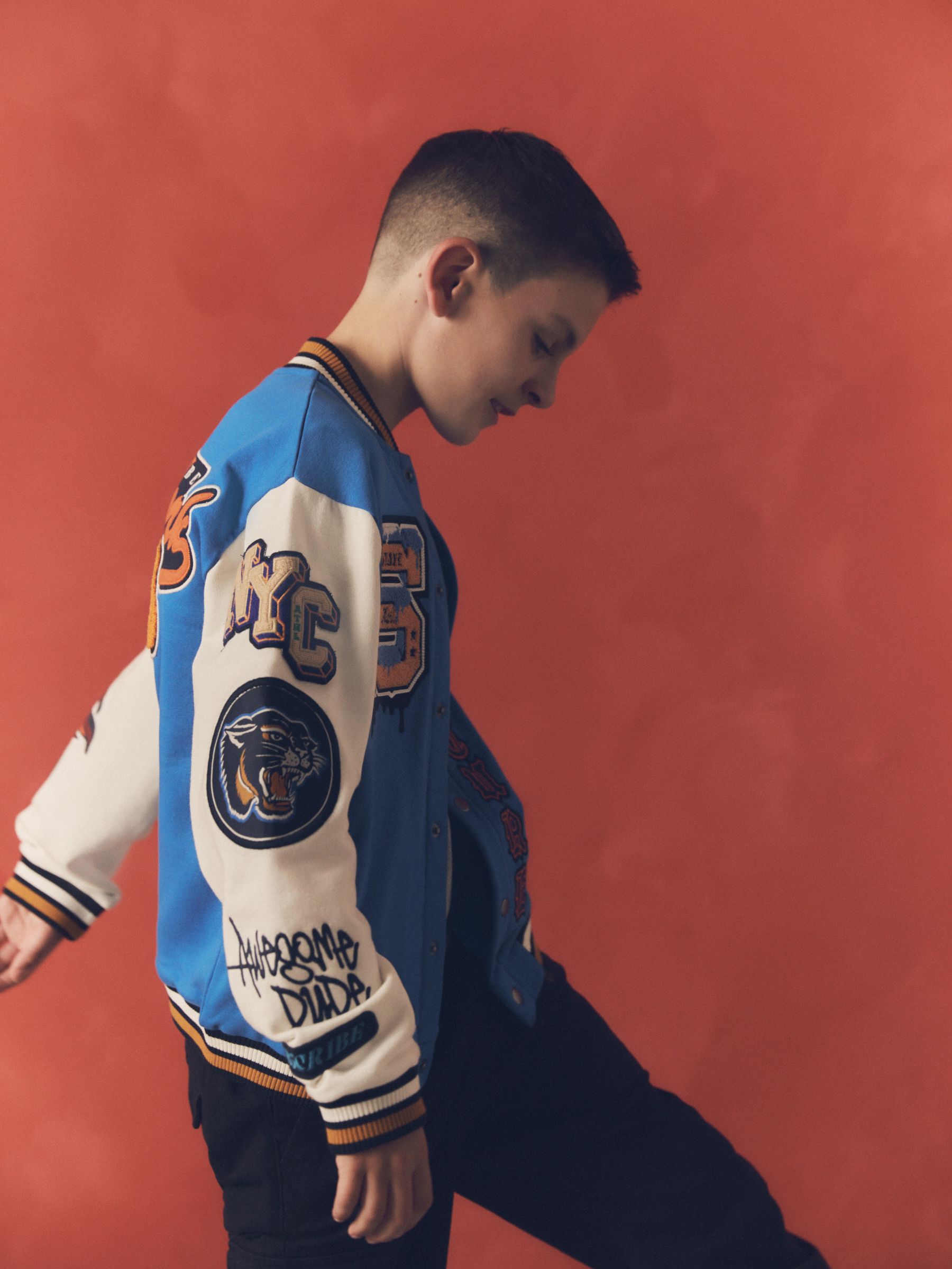 Buy Cobalt Blue Varsity Bomber Jacket (3-16yrs) from Next