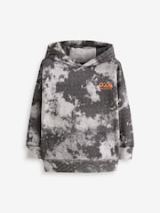 Black/White Digital Print 100% Cotton Hoodie (3-16yrs) - Image 1 of 3
