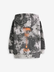 Black/White Digital Print 100% Cotton Hoodie (3-16yrs) - Image 2 of 3