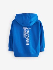 Cobalt Blue Controller Drippy Smile Graphic Hoodie (3-16yrs) - Image 2 of 4