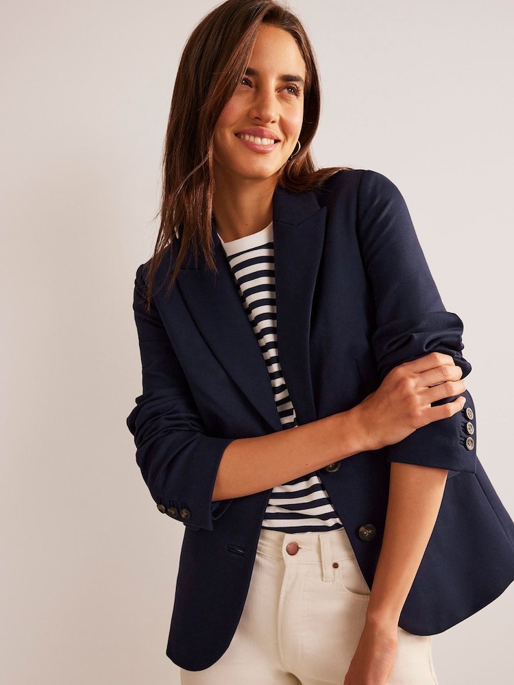Boden Light Blue The Marylebone Jersey Blazer - Image 1 of 6