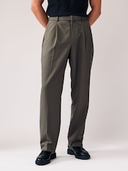 Sage Green EDIT Slouchy Style Suit Trousers - Image 1 of 9