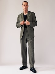 Sage Green EDIT Slouchy Style Suit Trousers - Image 2 of 9