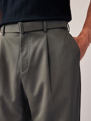 Sage Green EDIT Slouchy Style Suit Trousers - Image 4 of 9