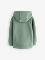 Sage Green Textured Fabric Hoodie (3-16yrs) - Image 2 of 4