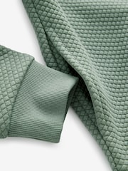 Sage Green Textured Fabric Hoodie (3-16yrs) - Image 3 of 4