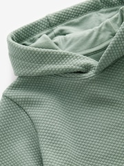 Sage Green Textured Fabric Hoodie (3-16yrs) - Image 4 of 4