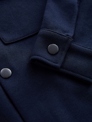 Navy Smart Jersey Shirt (3-16yrs) - Image 4 of 4