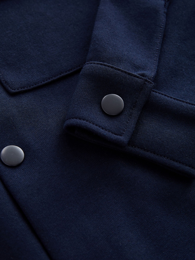 Navy Smart Jersey Shirt (3-16yrs) - Image 4 of 4