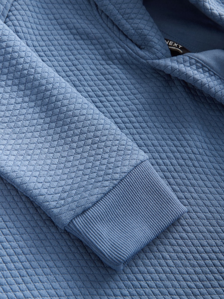 Blau - Hoodie aus strukturiertem Stoff 100 % Baumwolle (3–16 J.) - Bild 3 von 3 Blau - Hoodie aus strukturiertem Stoff 100 % Baumwolle (3–16 J.) - Bild 3 von 3