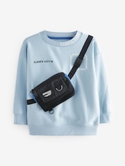 Blue Sub5cribe Bag Crew Neck Sweat Top (3-16yrs) - Image 1 of 6
