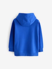 Cobalt Blue Plain Jersey Hoodie (3-16yrs) - Image 2 of 3