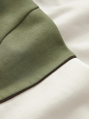 Khaki/Cream Midweight Colourblock Hoodie (3-16yrs) - Image 3 of 5