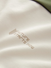 Khaki/Cream Midweight Colourblock Hoodie (3-16yrs) - Image 4 of 5