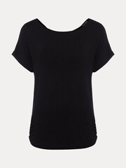 Phase Eight Black Cowl Twist Back Neena T-Shirt - Image 6 of 6