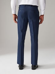 bleu vif - Coupe sur mesure - Pantalon de costume texturé - Image 3 of 9