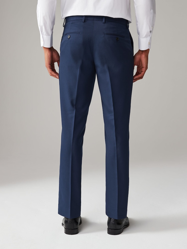 bleu vif - Coupe sur mesure - Pantalon de costume texturé - Image 3 of 9